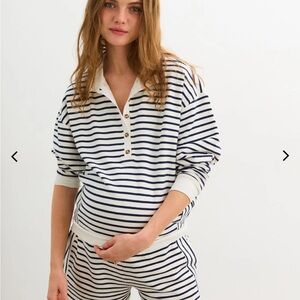 Hatch The Dakota Striped Nursing Sweatshirt